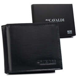 Elegancki portfel męski z zabezpieczeniem RFID Protect — Cavaldi
