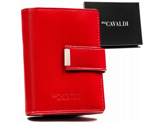 Pojemny, skórzany portfel damski na zatrzask 4U Cavaldi