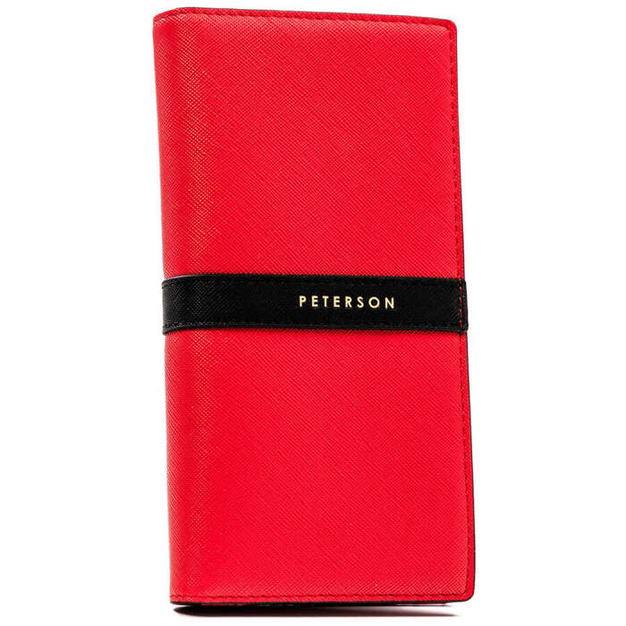 Elegancki, duży portfel damski ze skóry ekologicznej - Peterson