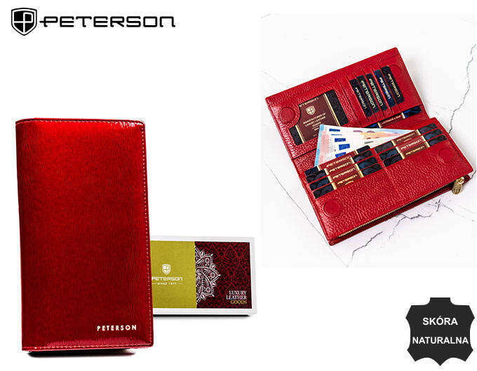 Elegancki portfel damski na magnes — Peterson