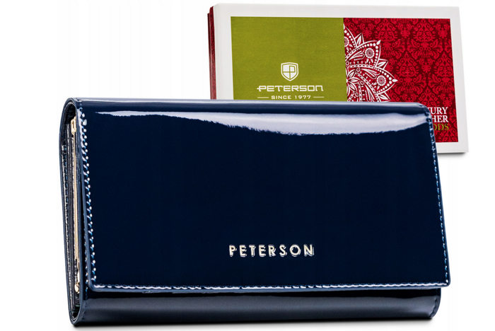 Kompaktowy portfel z wysokojakościowej skóry naturalnej Peterson