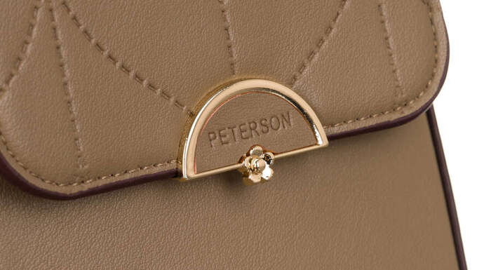 Mini torebka-portfel ze skóry ekologicznej - Peterson