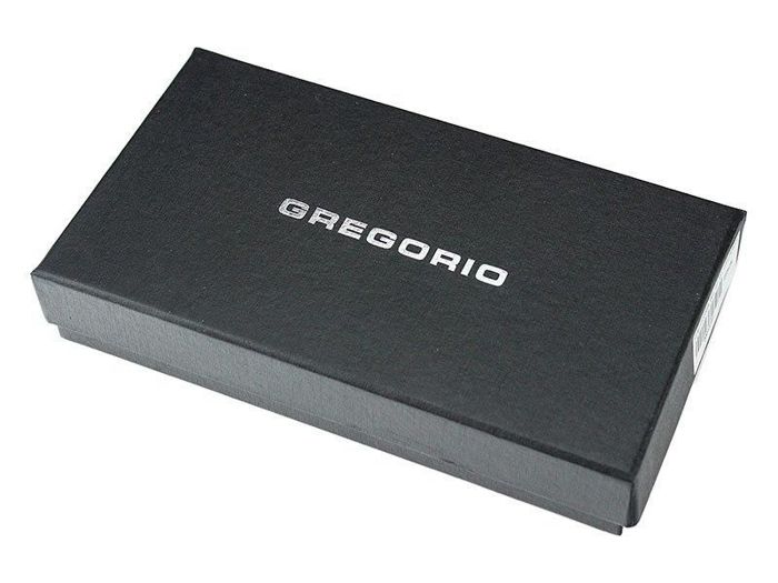 Portfel Damski Gregorio GF100 Skóra Naturalna Popiel Poziomy Duży RFID Secure