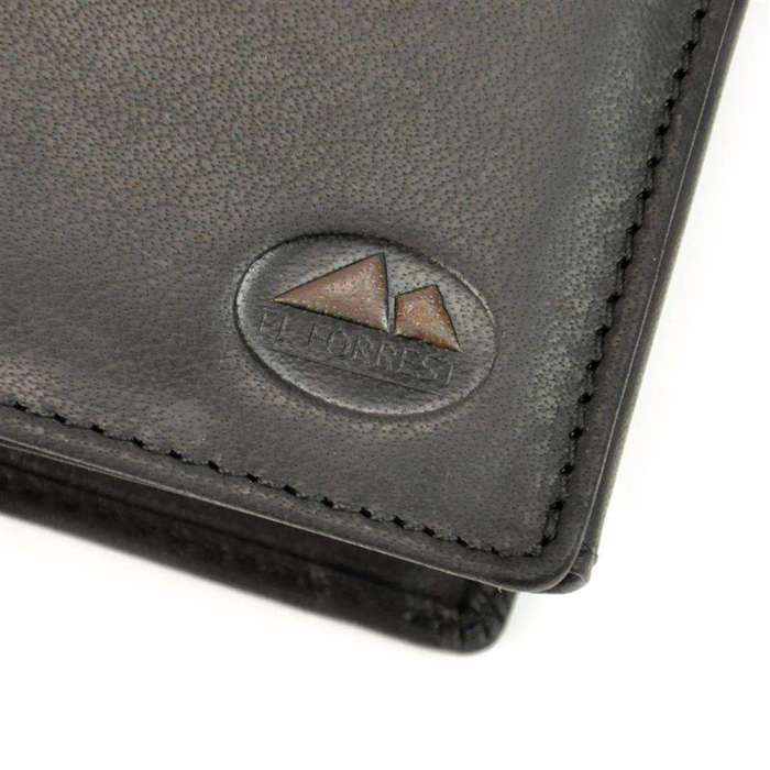 Portfel Męski Skórzany EL FORREST 908-66 RFID Czarno-Brązowy z Zabezpieczeniem Antykradzieżowym