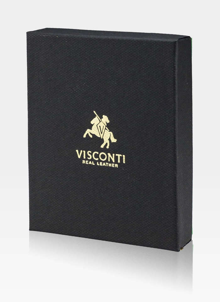 Visconti Portfel Męski Skóra SP61 Czarny Multikolor RFID Tap&Go