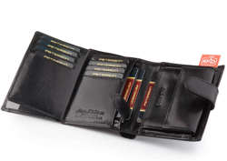 Duży skórzany portfel Męski z ochroną kart — Peterson