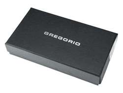 Portfel Damski Gregorio GF108 Skóra Naturalna Popiel Poziomy RFID Secure