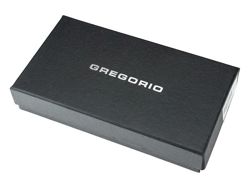 Portfel Damski Gregorio GF109 Skóra Naturalna Popiel Duży Poziomy RFID Secure