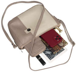 Skórzana torebka damska w zestawie z portfelem - Peterson