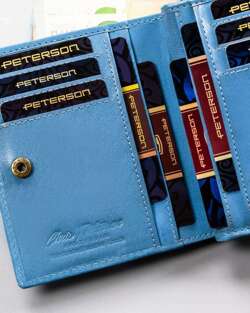 Skórzany portfel damski średnich rozmiarów — Peterson