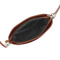 Torebka listonoszka MiaMore 01-009 (509) - wyjątkowa torebka skórzana dla każdej kobiety brązowy